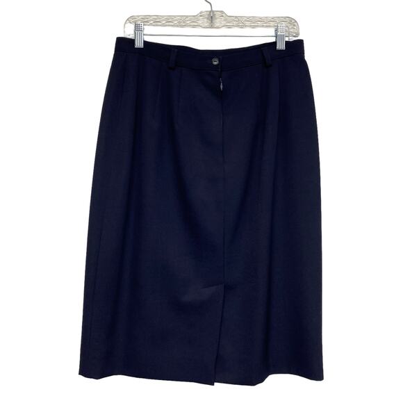 Vintage Alexon Womens Size 14 Navy Blue Pencil Skirt - Picture 5 of 6